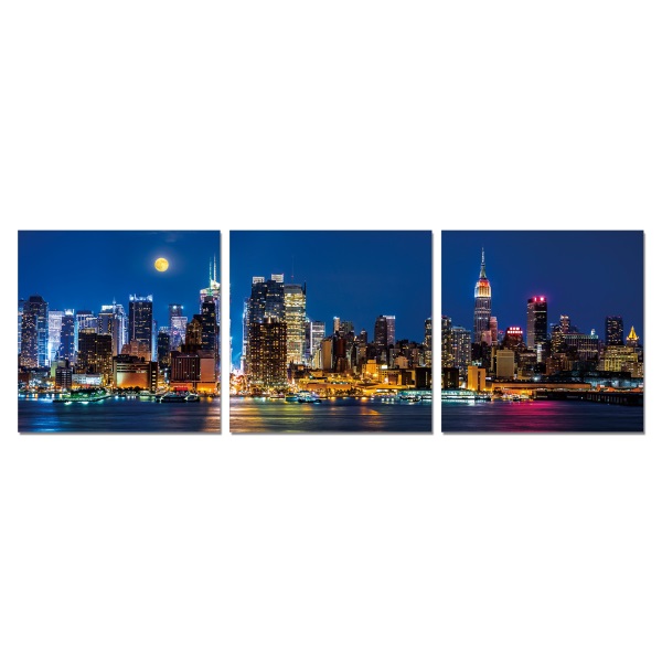 nakura-cuadro-triptico-noche-en-manhattan